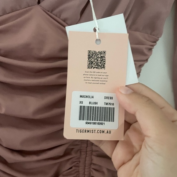 Tiger Mist Magnolia Adjustable Ruched Mini Dress Blush - Picture 9 of 13